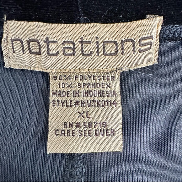 Notations Black Velvet Skirt XL Stretch Evening Formal Holiday Party Goth Witch - Picture 3 of 5